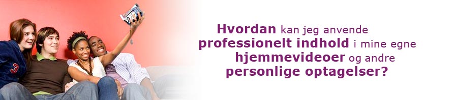 How can I use professional content in my own home movies and other personal recordings