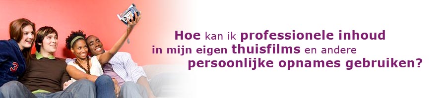 How can I use professional content in my own home movies and other personal recordings