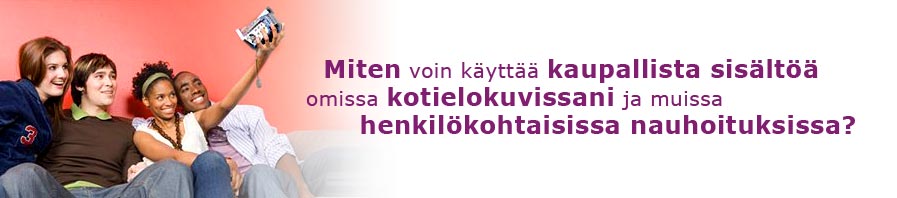 How can I use professional content in my own home movies and other personal recordings