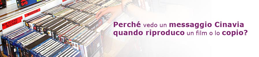 why do I see cinavia message when I play or copy a movie?