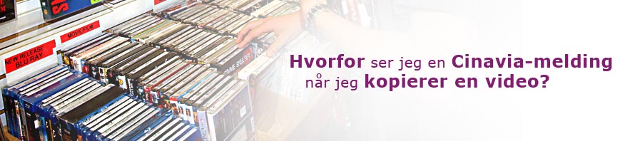 why do I see cinavia message when I am copying a video?