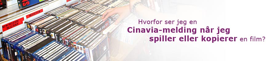 why do I see cinavia message when I play or copy a movie?