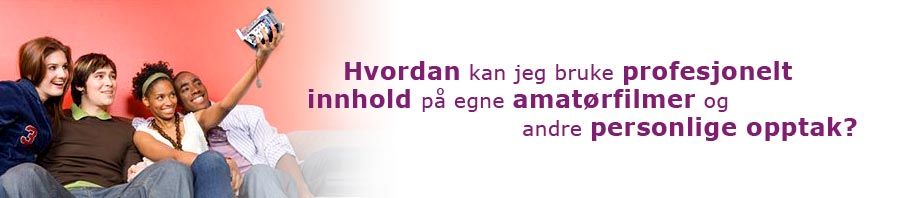 How can I use professional content in my own home movies and other personal recordings