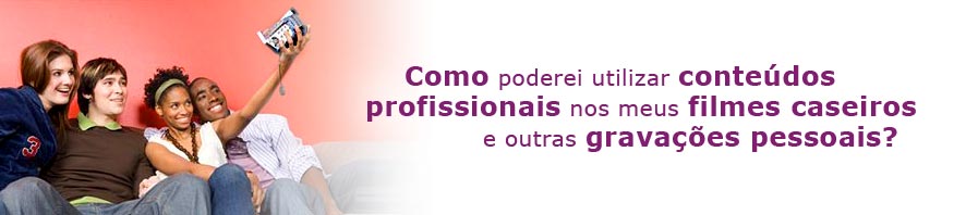 How can I use professional content in my own home movies and other personal recordings