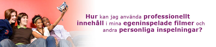 How can I use professional content in my own home movies and other personal recordings